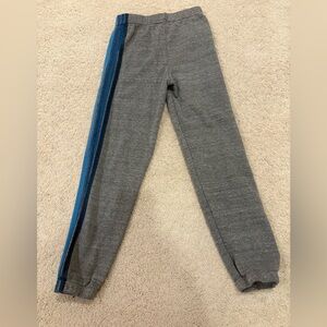 Aviator Nation Gray and Blue Stripe Kids Sweatpants Size 14